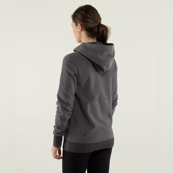 lululemon athletica Tops - Lululemon Runaway Fleece Soot Light / Heathered Medium Grey Size 8